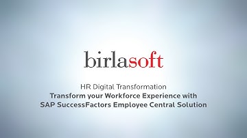 HR Digital Transformation | Transform Workforce Experience with SAP SF Employee Central Solution