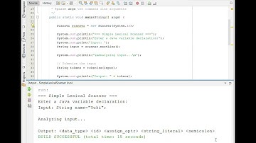 Simple Lexical Scanner in Java
