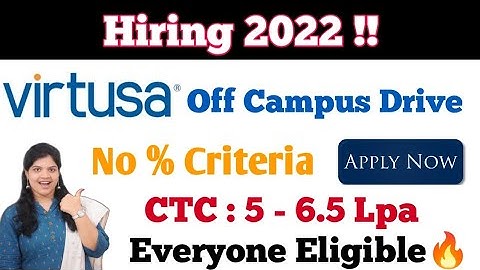 Virtusa Off Campus Drive 2022 | B.E/B.Tech/M.Tech/MCA #job #jobs #update #it #viral #offcampus