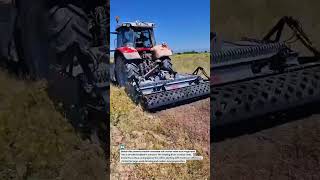 Heavy-Duty Soil Crusher Roller in Action 🚜🌱 #FarmTech #TractorPower #AgriMachinery