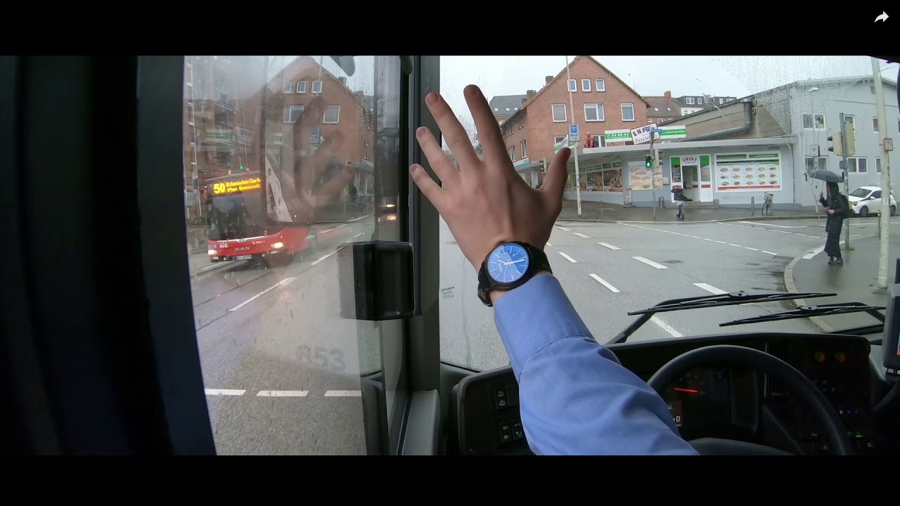 Linie 62E von Samwerstraße nach Russee, Schiefe Horn I KVG Kiel