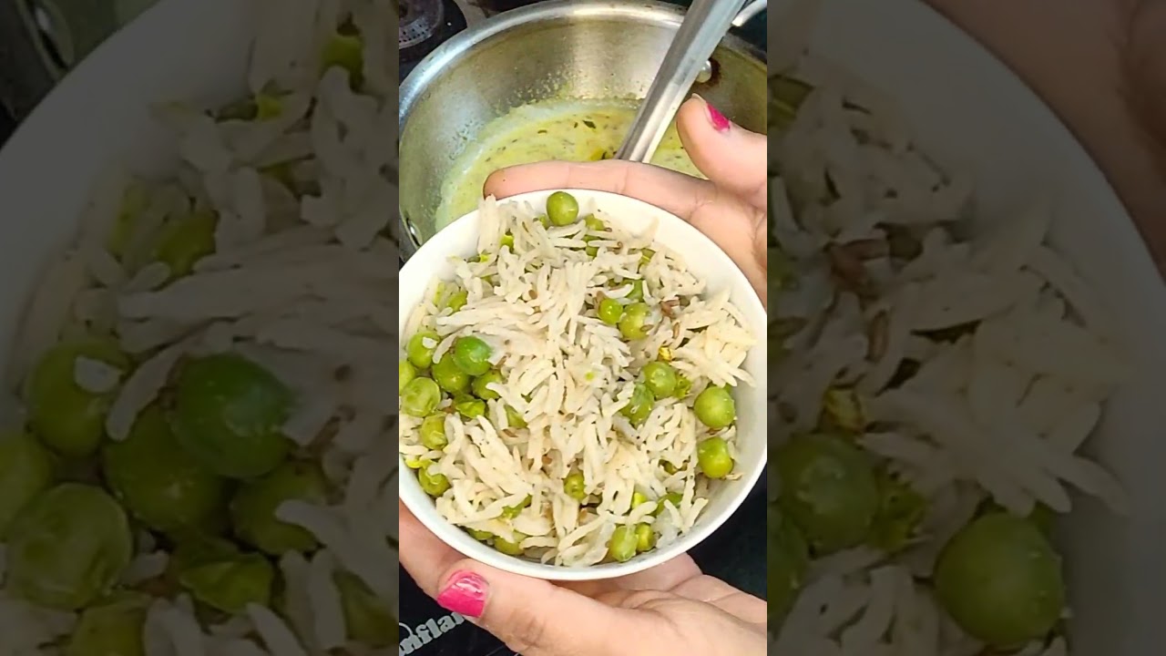 2 Mintues me bnaye चावल और मटर की सब्जी#viralvideo #trending #ytshort