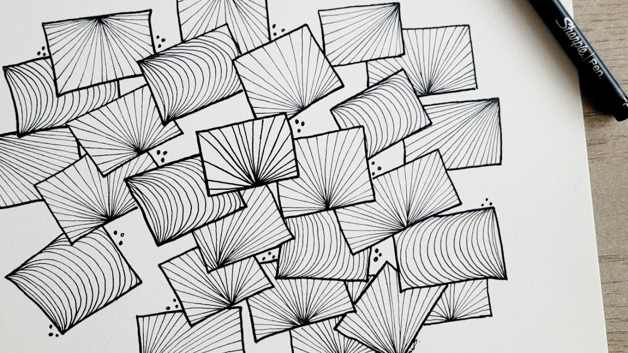 Line Art Pattern Drawing Follow Along Tutorial Easy Doodle Art