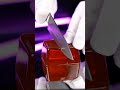 Cutting a amber syrup brick with surreal precision #ai #asmr #abstract