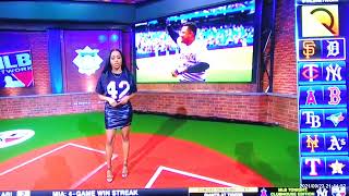 MLB Network Smoking Hot Keiana Martin in a Black Leather Mini!
