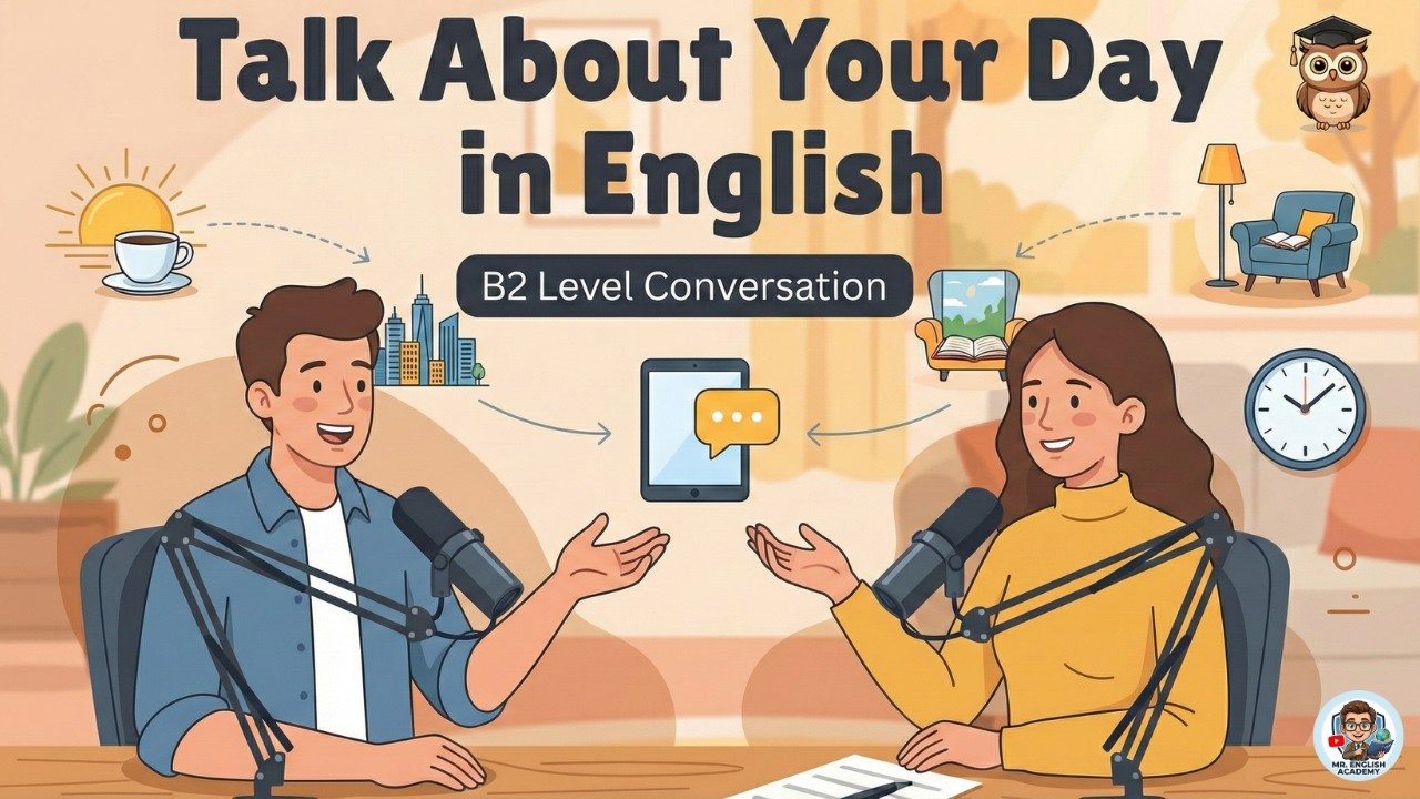 Talk About Your Day in English - B2 Level | Easy Beginner Lesson | English Podcast