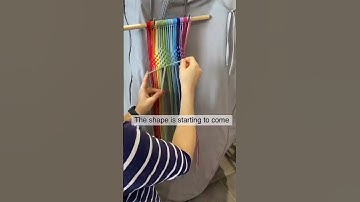 Making a macrame rainbow art wall hanging decor | time lapse #macrame #homedecor #smallbusinessuk