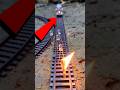 😱 TRAIN VS GIANT LIGHT BLOCKADE...  #train #locomotive #shorts