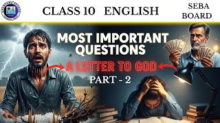 SEBA Board class 10 english A Letter To God