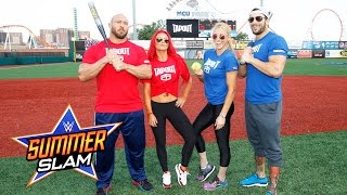 WWE Superstars and Divas compete in a Celebrity Softball Game at MCU Park in Brooklyn, N.Y. screenshot 4