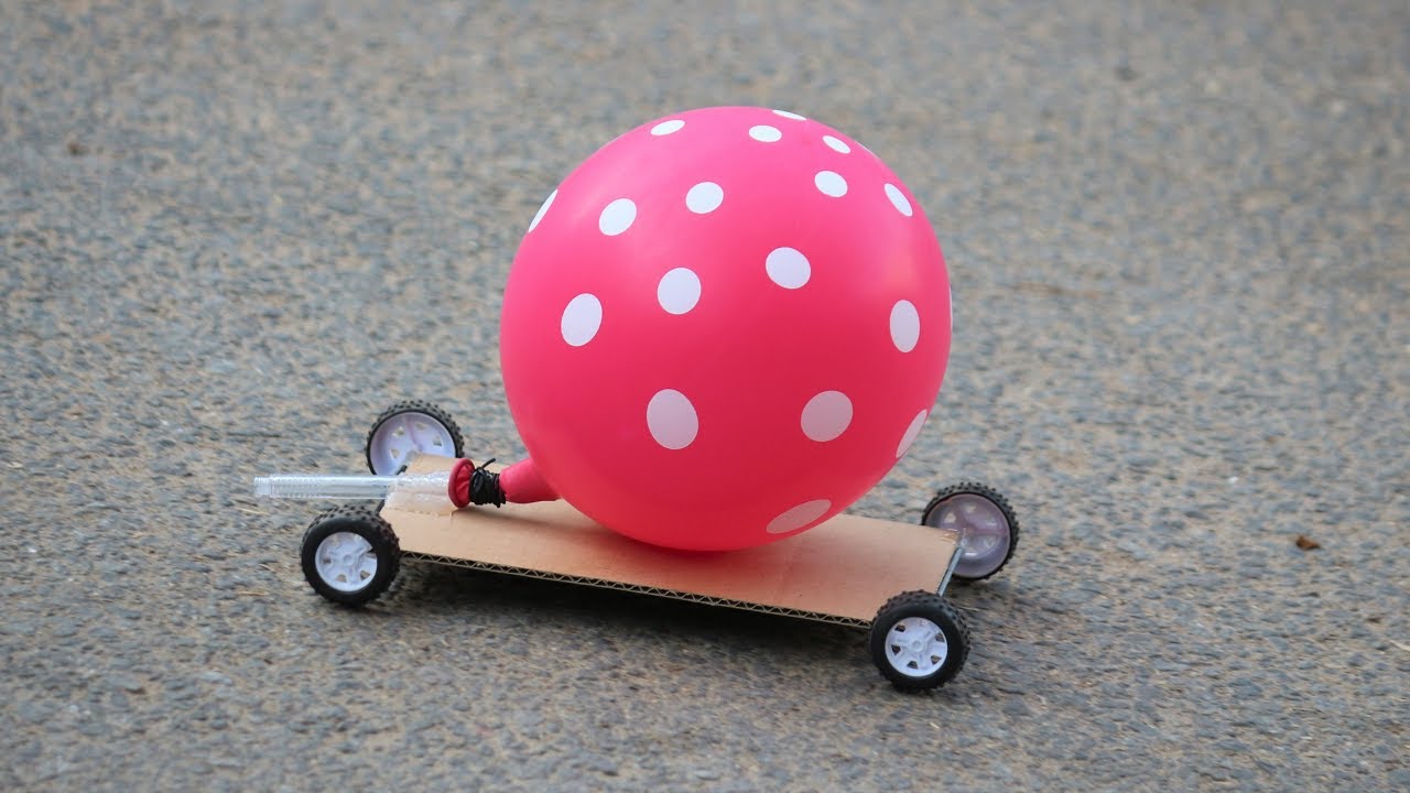 How To Make A Car Balloon DIY Toy CAR For Kids YouTube