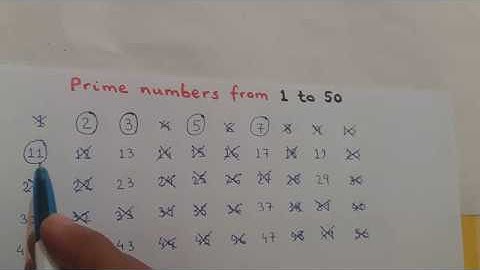 Video 40: Finding all the Prime Numbers between 1 to 50