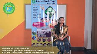 Admissions 2026 2027 Little Duckling Pre School Speech by Teacher Shruti