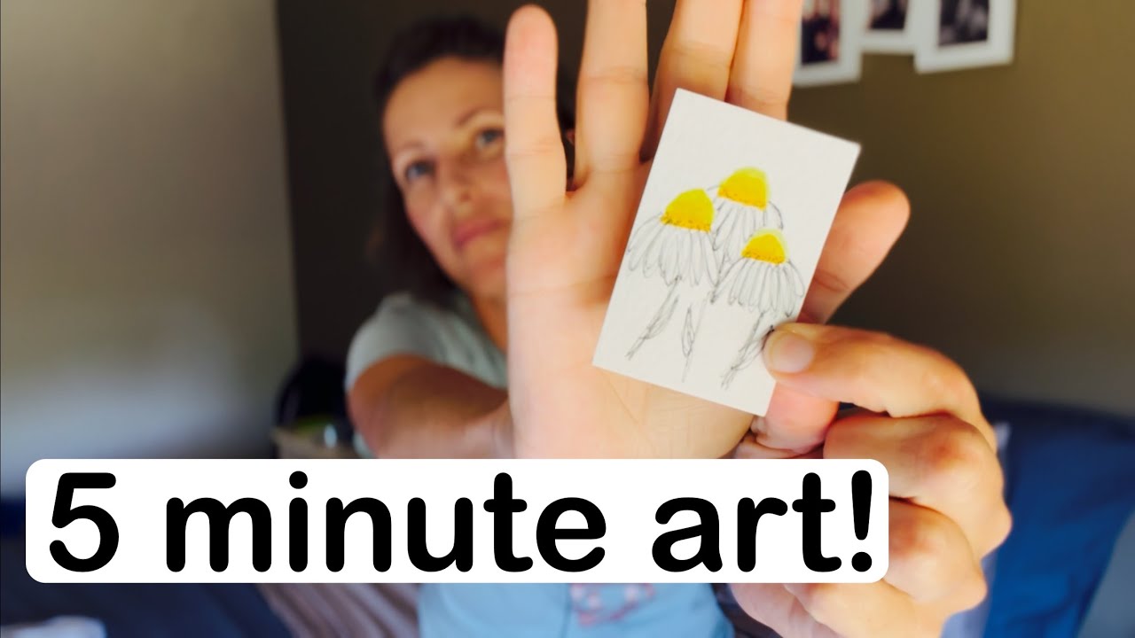 The 5-Minute Artist: Starting My Mini Art Challenge (Day 1) - YouTube