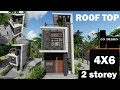 4X6 m (24 sqm) small house with rooftop -2 storey house-