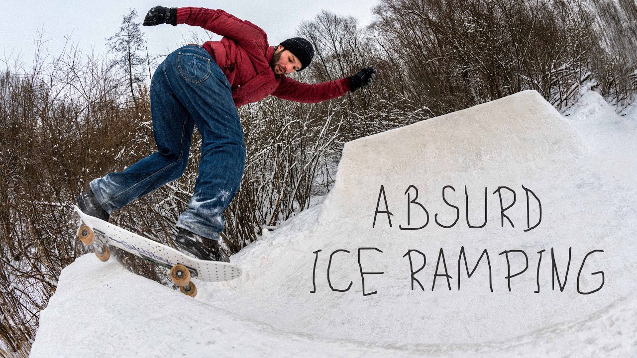 Uma Mini Ramp feita de gelo