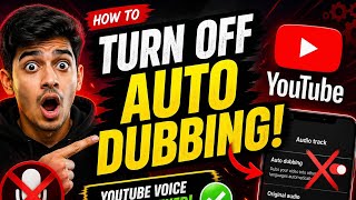 How to Turn off Auto dubbing in YouTube ( Turn off Automatic Dubbing in YouTube ) #Problem #dubbing