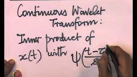Mod-01 Lec-21  Short time Fourier Transform & Wavelet Transform in General