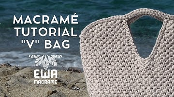 DIY MACRAME "V" BAG TUTORIAL | How to Make a Stylish Macramé Bag with 285m of 3mm Cotton Cord