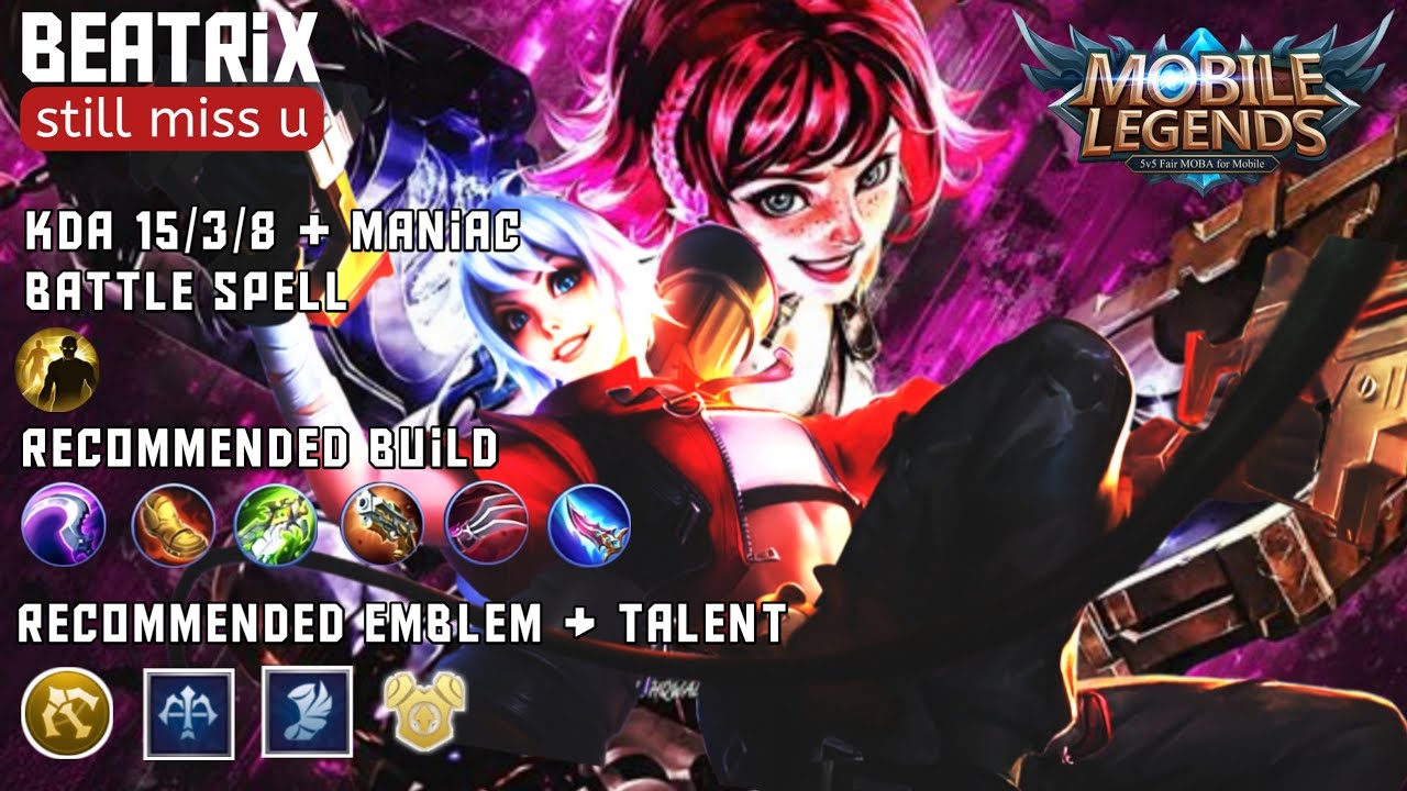 Beatrix One Hit build-Gameplay Beatrix Build Top Global Build Tersakit Beatrix 2022-Mobile Legends