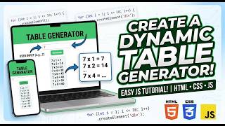 How to Create a Table Generator using HTML, CSS & JavaScript | Beginner Tutorial