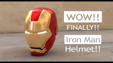 Iron Man helmet 3d model tutorial easy marvel superhero