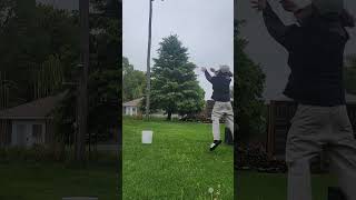 Throw ball Trick Shot 🎯#throwballtrickshot #trickshot #arborist