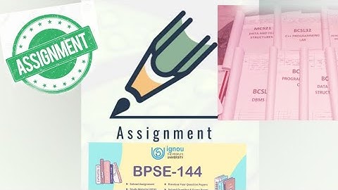 BPSE-144 || ASSIGNMENT|| IGNOU || July 2023 -24 #Bpse144  #ignouassignment  @ignoustudybook