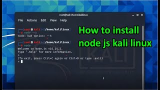 Cara Install Node JS di Kali Linux Cara Install Node JS di Kali Linux