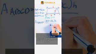 Trapezoid Area: Calculating with 4cm and 7cm Sides #Math #Trapeze #AreaOfATrapezoid