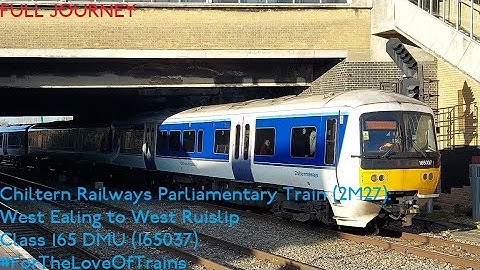 FULL JOURNEY | Chiltern Railways (2M27): West Ealing to West Ruislip | Class 165 (165037)