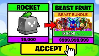 Trading From Rocket to BEAST Bundle in 24 Hours (Blox Fruits)