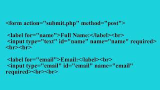 Basic Form Elements and Attributes | Q1 HTML5 L30 P2 | SMILE ROAD