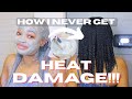 Secret to never getting heat damage  wash day vlog