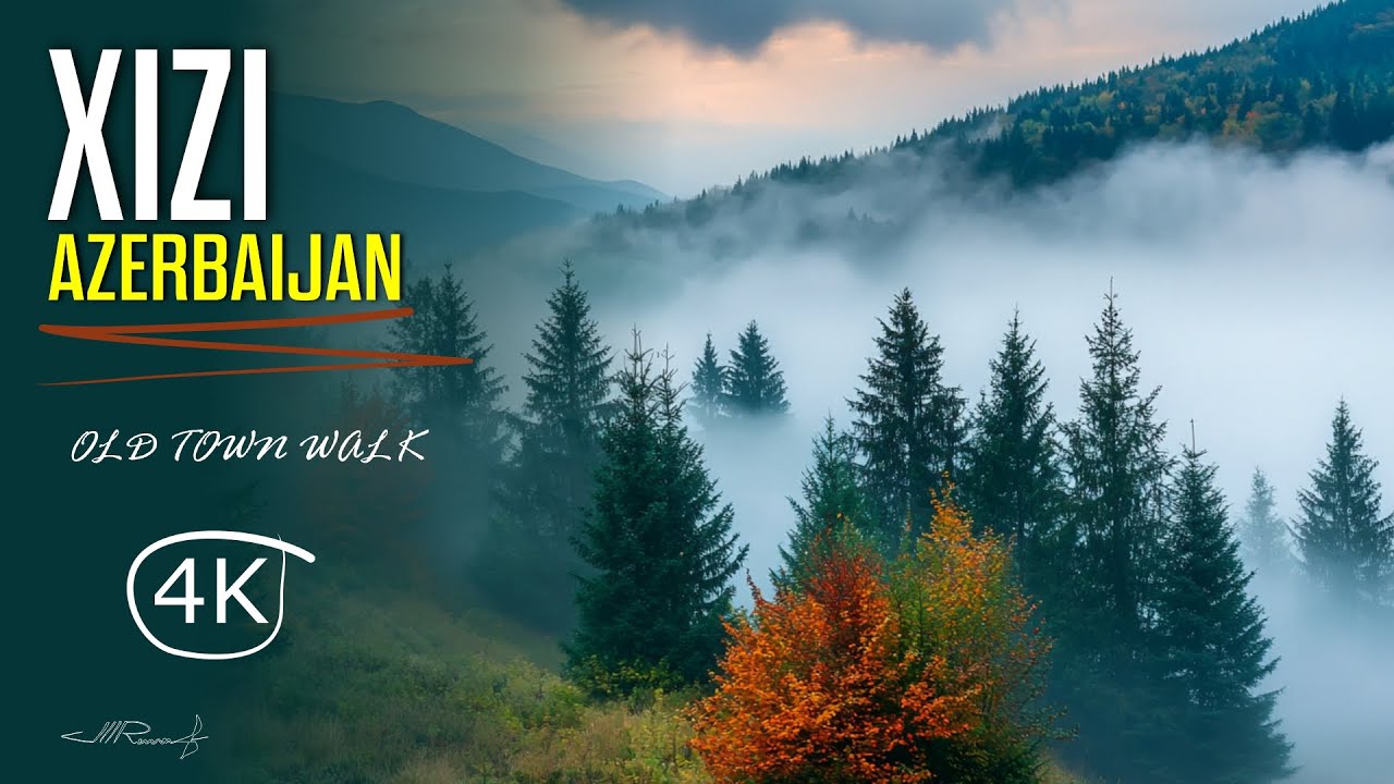 Поездка в туманных горах и прогулка по деревне | 4K 60FPS Звуки природы