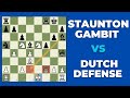 Staunton Gambit vs Dutch Defense (Live Blitz Game)