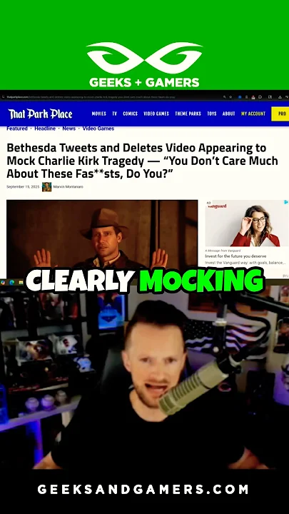 Bethesda SILENT after DELETING POST Glorifying Charlie Kirk Murder?!