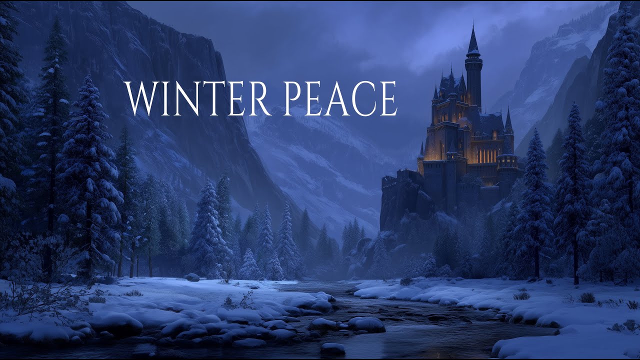 Snowy Mountain Castle at Night ❄️ Relaxing Ambient Music for Deep Sleep (3 Hour)