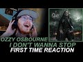 Ozzy Osbourne - I Don't Wanna Stop (First Time Reaction)