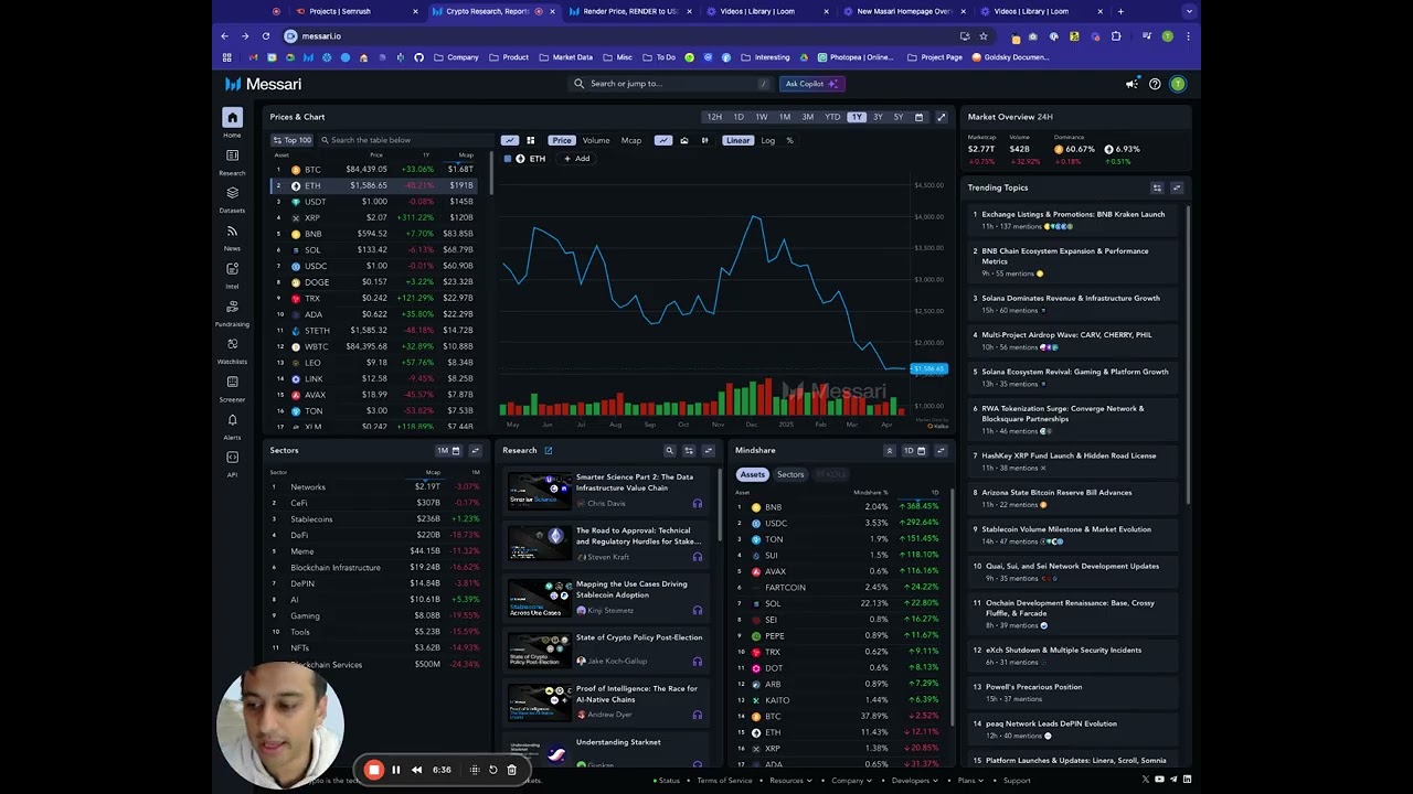 New Messari Homepage Walkthrough: Customize Your Crypto Command Center