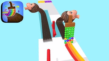 Hair Paint Gameplay 👩🌈👱‍♀️ All Levels 7-8