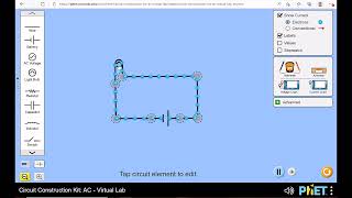 Simulation of electrical circuits: phet.colorado.edu screenshot 5