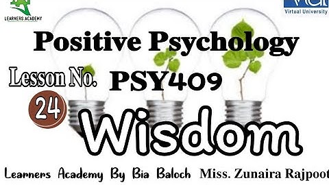 Positive Psychology (PSY409)VU Urdu | Lecture No. 24 | Learners Academy By Bia Baloch