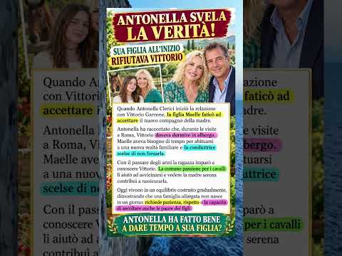 Video La figlia di Antonella Clerici rifiutava Vittorio: poi tutto è cambiato