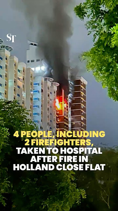 4 people, including 2 firefighters, taken to hospital after fire in Holland Close HDB flat