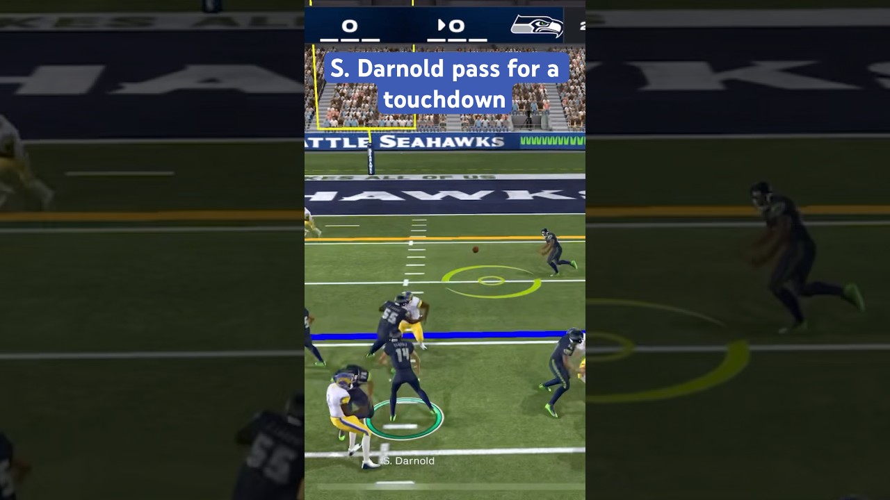 Madden NFL 26 Mobile Rams vs. Seahawks Sam Darnold pass for a touchdown