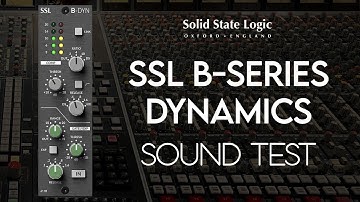 SSL B-Series Dynamics Module Sound Test | Vintage Studio