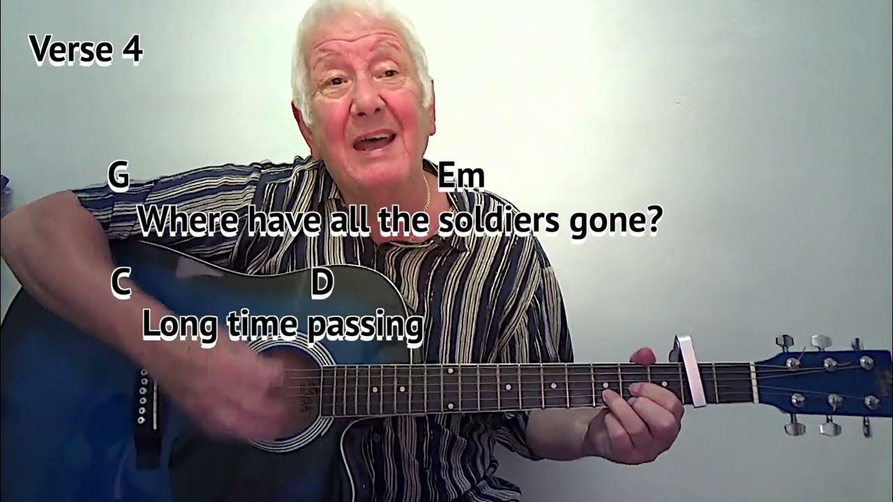 Where Have All The Flowers Gone? GUITAR LESSON playalong chords and lyrics (Pete Seeger cover