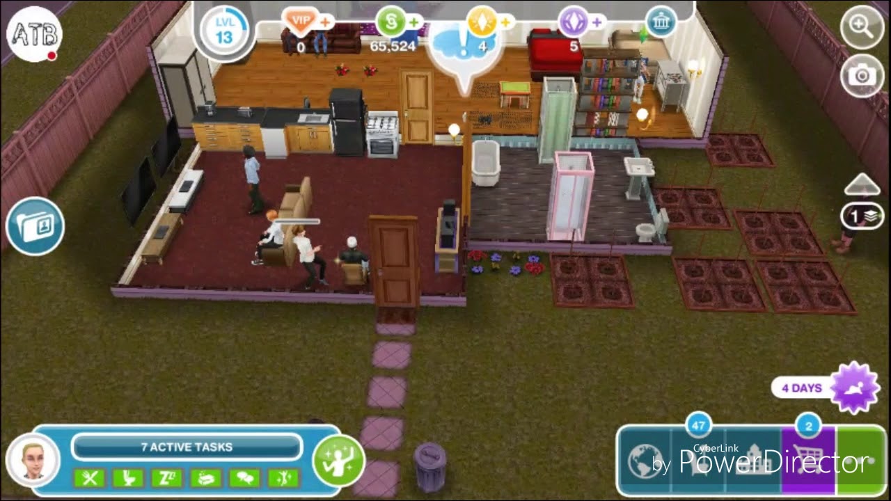 Sims FreePlay plays TayK THE RACE on a stereo YouTube