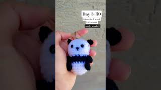 #pandakeychain #crochetpanda #crochettutorial #crochetpattern #crochetkeychain #viralcrochet #diy